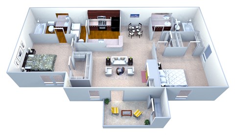 Walton Crossing Apartments B2 Floor Plan
